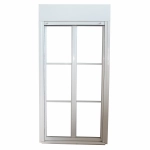 Fenêtre 2 vantaux aluminium + volet roulant blanc  1630x920cm